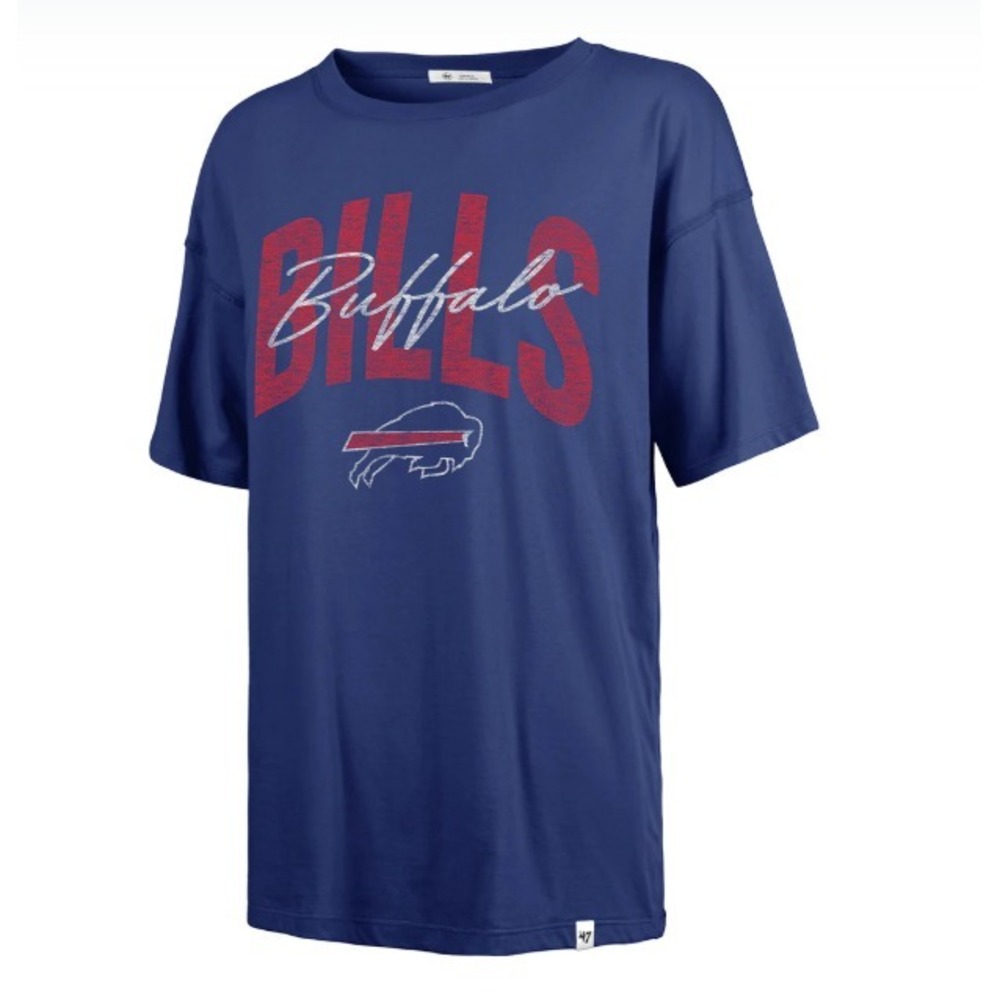 '47‎ Brand® (Women's MEDIUM) Buffalo Bills™ Script T-Shirt in Jetty Blue